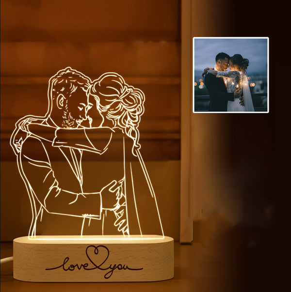 Picture To Make Lovers Acrylic Nightlight Valentine's Day