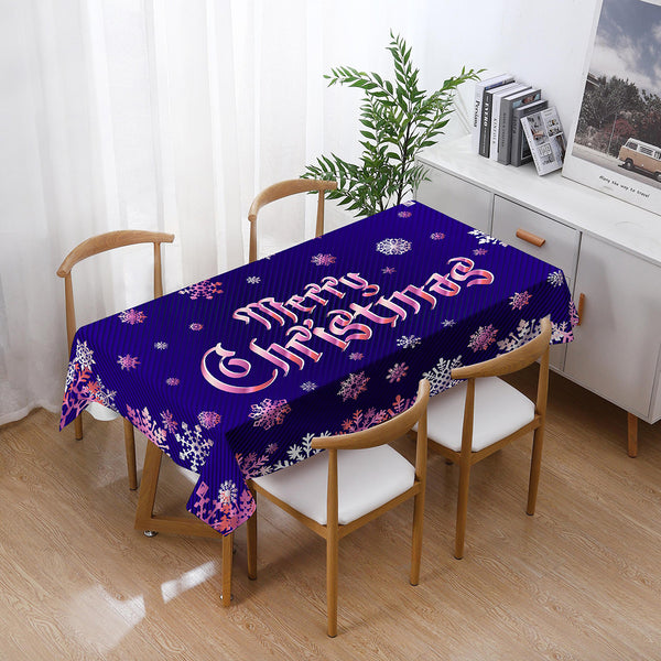 Printed Christmas Polyester Tablecloth Rectangular