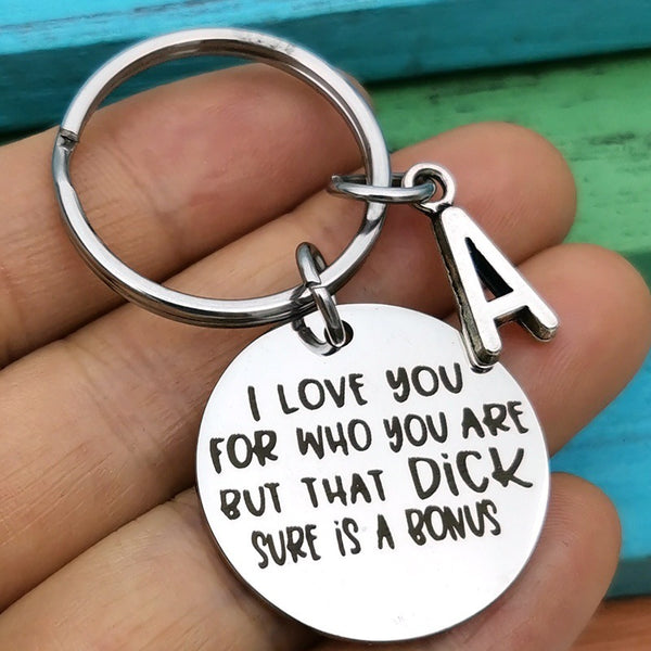 Couple Christmas Valentine's Day Gift Keychain 26 Letters