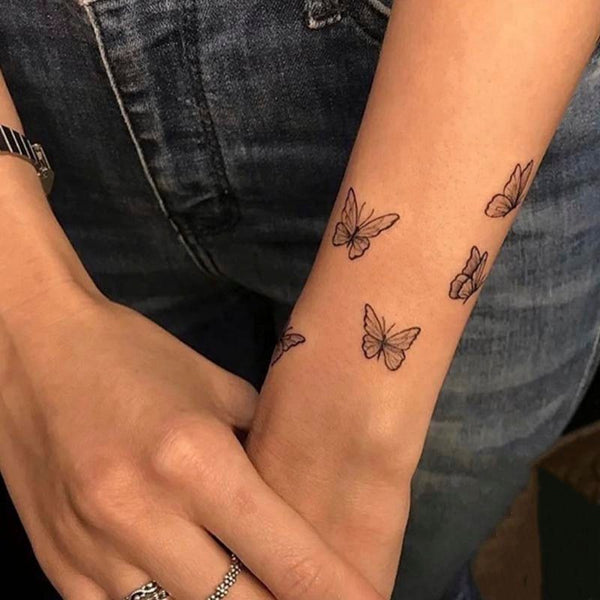 Waterproof Temporary Tattoo Sticker Small Butterfly Body Art Fake Tattoo Flash Tattoo Clavicle Female