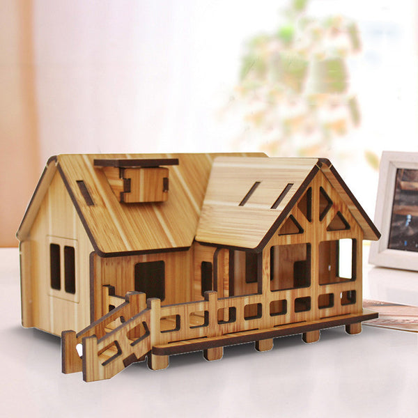 Small House Handmade Three-dimensional Puzzle Set Stationery Shop