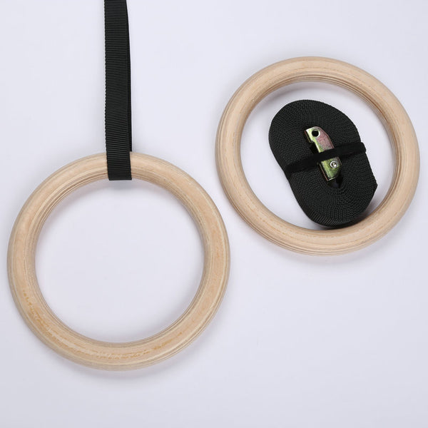 Wooden Fitness Pull-up Gymnastics Handle Ring