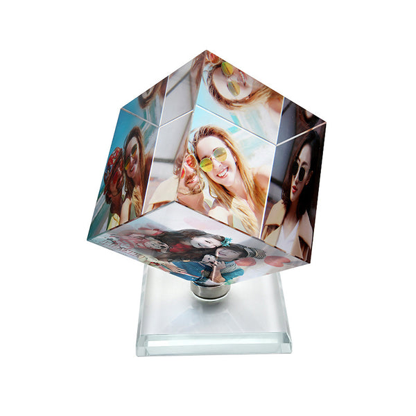 Crystal Rubik's Cube Photo Album Making Rotary Ornaments