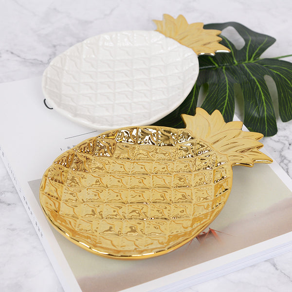 Nordic Ceramic Pineapple-Shaped Storage Tray Jewelry Tray