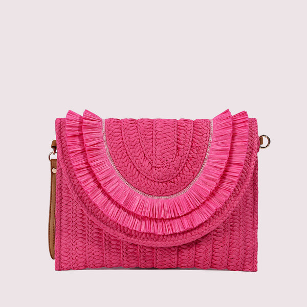 Small Hand Bag Straw Envelope