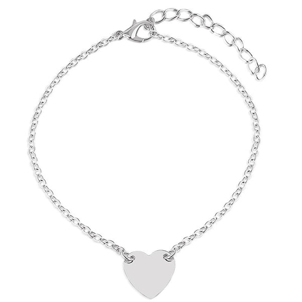 Simple Love Peach Heart Bracelet And Anklet