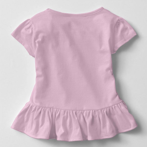 2-6T Girls Short Sleeve Ruffle T-Shirt