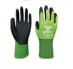 More labor insurance nitrile dipped breathable ultra-thin wear-resistant anti-skid handling gardening gloves WG501 fluorescent yellow