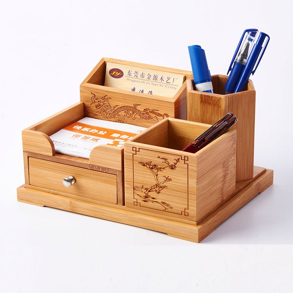 Multifunctional bamboo stationery ornaments