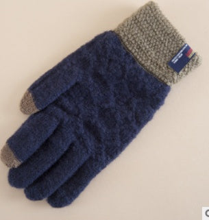 Knitted woolen gloves