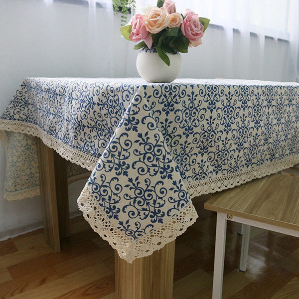 Classic cotton linen tablecloth