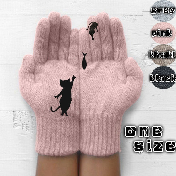 Wool warm gloves