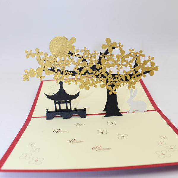 Mid-Autumn Festival Handmade 3D Stereo Greeting Card