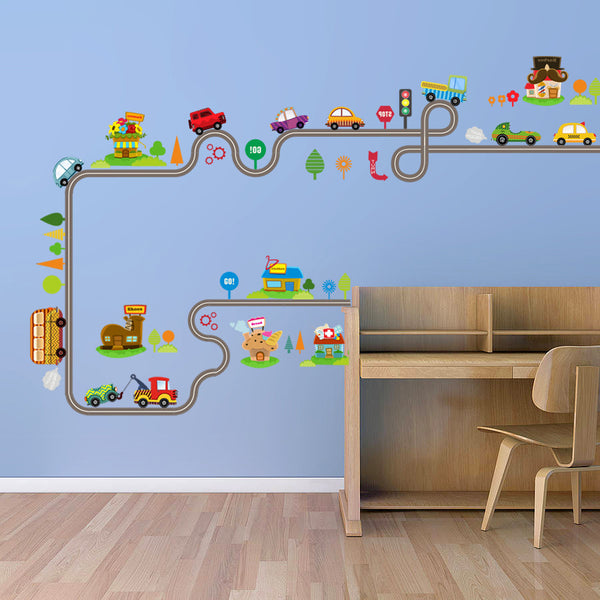 Cartoon Cars For Children's Bedroom Wall Stickers