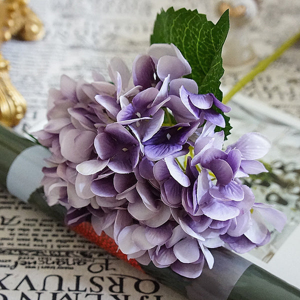 Bride Bouquet Vase Decoration-Accessories Flower-Arrangement Silk Hydrangea Artificial-Flowers