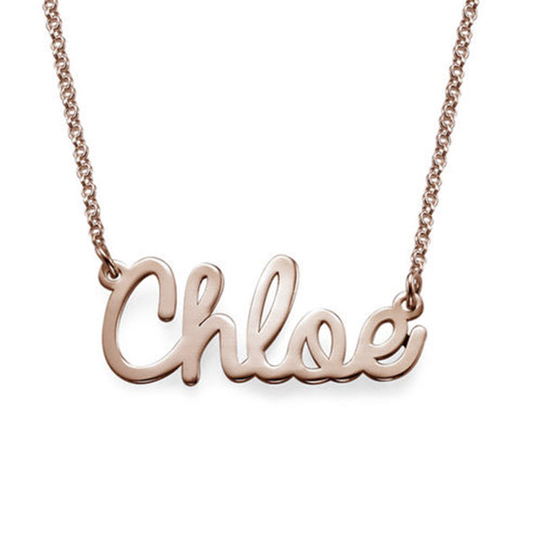 Fashion sterling silver letter name necklace