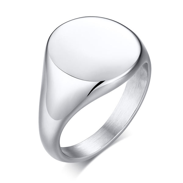 Polished Titanium Steel Exquisite Polished Ring