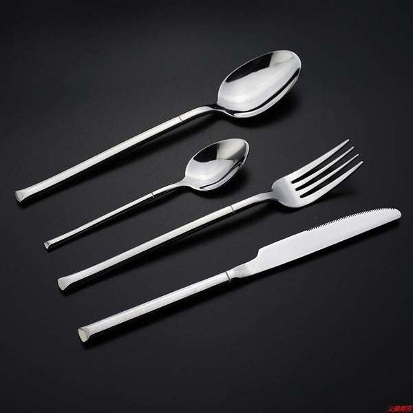 Cutlery Set Square Handle Western Tableware Steak Cutlery Four-piece Set