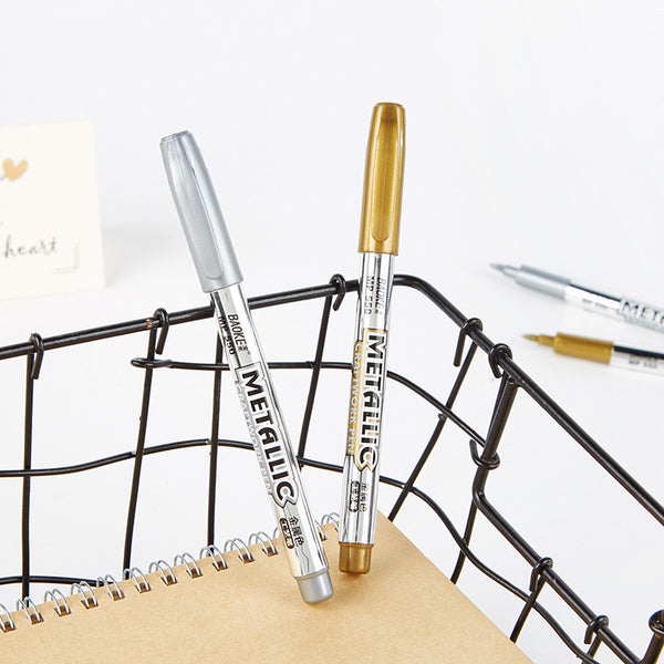 Gold And Silver Signature Greeting Card Calligraphy Paint Pen