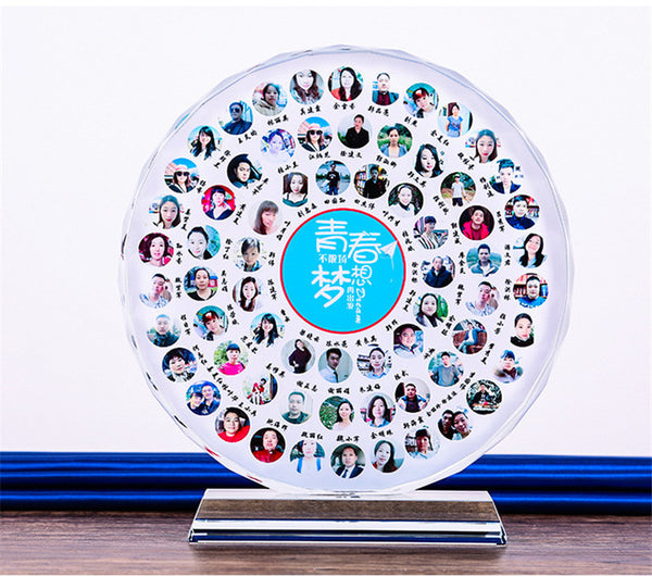 Crystal Medal Classmates Reunion Souvenir Graduation Gift Photo