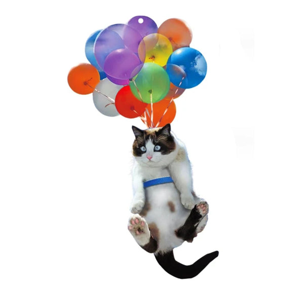 Kitten Balloon Pendant Colorful Balloon Kitten Car Trailer Rearview Mirror