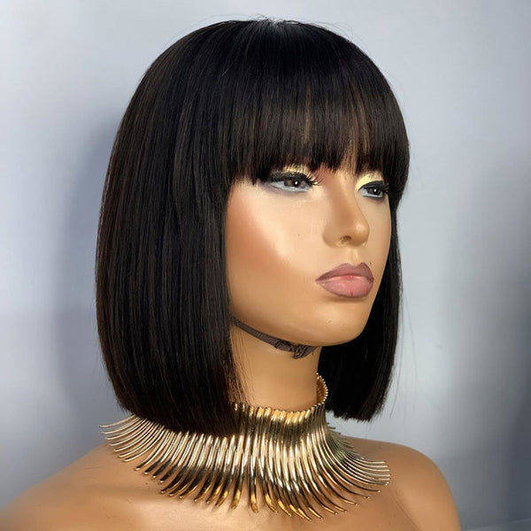 Beauty Short Straight Hair Boobs Face Shaping Headgear