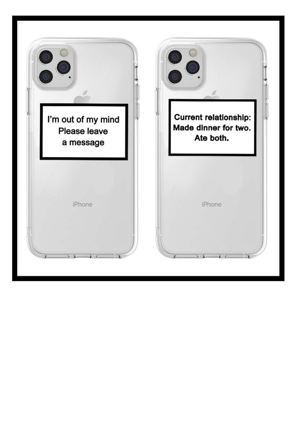 Compatible With Apple, Trendy English Sentences For Mobile Phone Case Transparent TPU Protective Cover