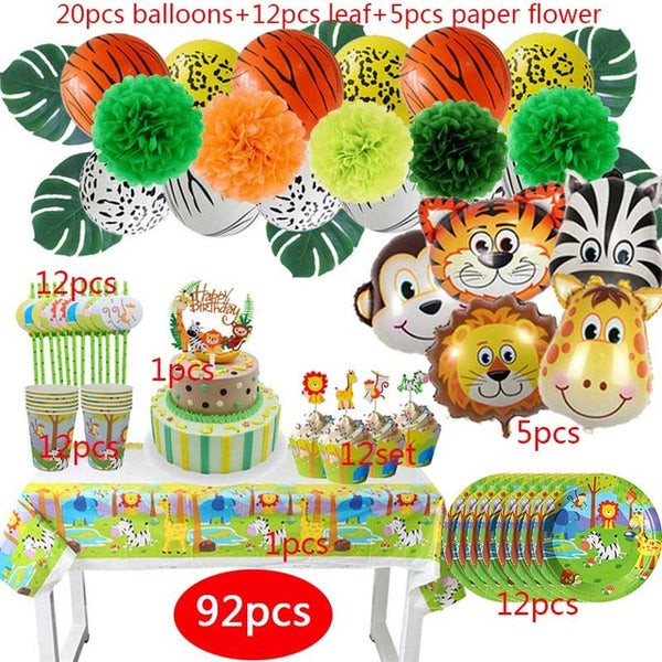 Jungle Animal Party Monkey Lion Foil Balloon Safari