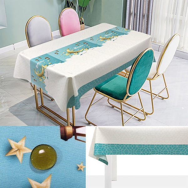 Waterproof And Antifouling Ethnic Style Polyester-Cotton Digital Printing Tablecloth