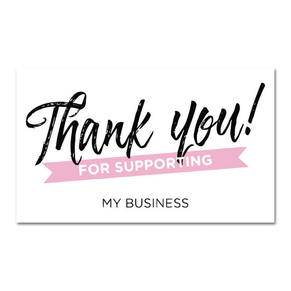 Pink Thank You Card Coated Paper Card