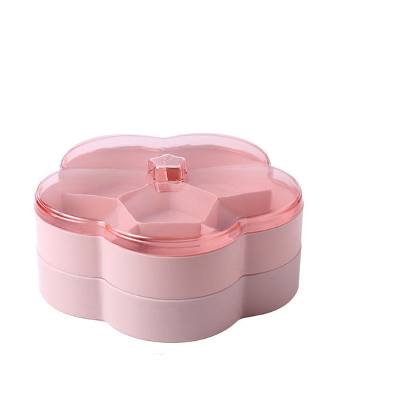 Candy Box, Sried Fruit Tray, Creative Flower-shaped Transparent Snack Melon Seed Plastic Storage Box