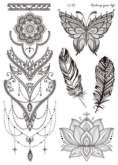 Water Henna Tattoo Sticker