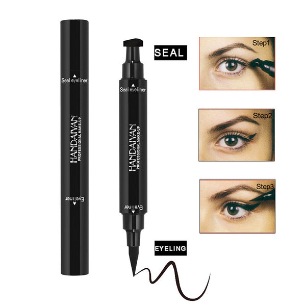 Double-Headed Eyeliner Triangle Seal 2 In 1 Eyeliner