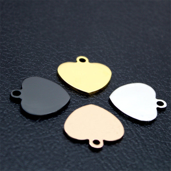 Stainless Steel Heart Pendant Titanium Steel Heart Army Necklace