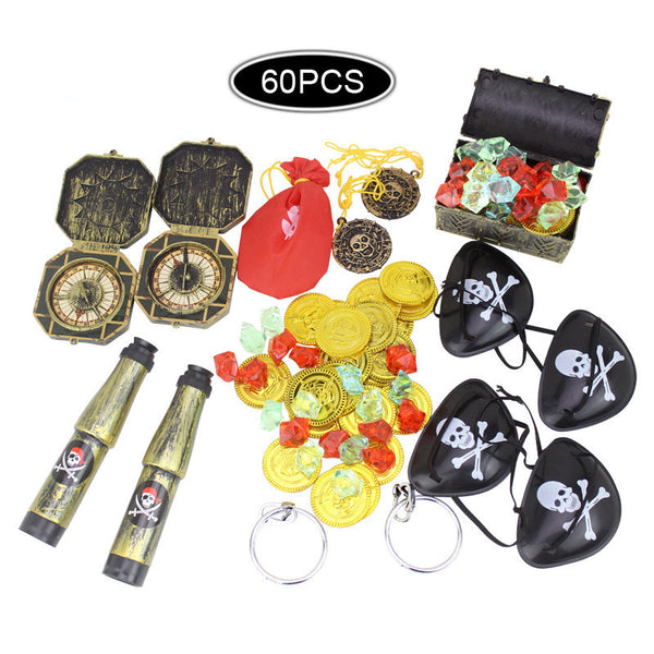 Treasure Hunt Game Props Pirate Gem Gold Coin Set