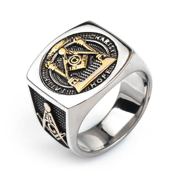 Original Order Cross Border Ring Retro Titanium Steel Domineering Punk Ring Single Men's Ring Jewelry