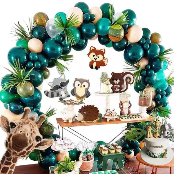 120pcs Forest Balloon Arch Garland Kit Latex Balloon Pump Balloon Decoration