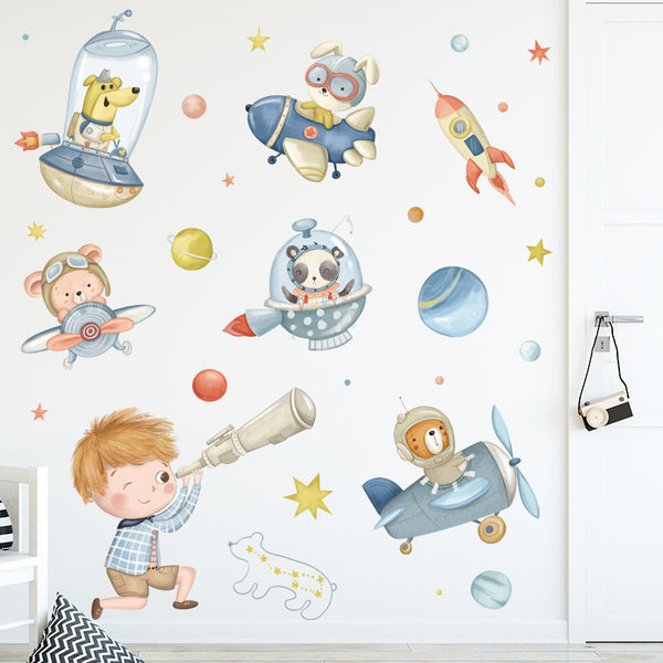 Cartoon Kindergarten Children's Room Door Stickers Waterproof Wall Stickers