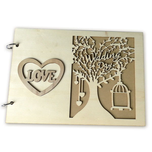 Wedding Guestbook Notepad Wooden Crafts