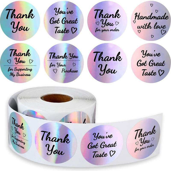 Roll Laser Bronzing Wedding Decoration Thank You Sealing Sticker