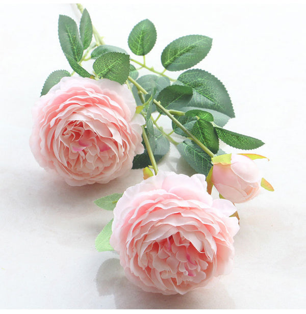 3 head peonies artificial flowers