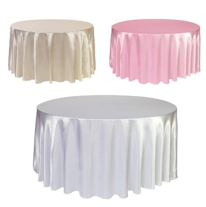 Round satin tablecloth