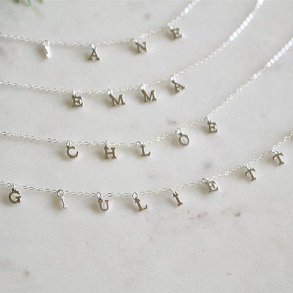 Women's Personalized Name Pendant Necklace, Necklace, Initial Chain, Friendship Gift