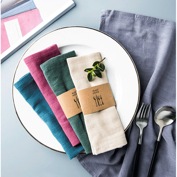 Cotton Linen Cloth Table Napkin Polyester Handkerchief Clot