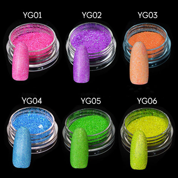 Neon magic powder for fingernails