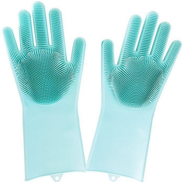 Silicone dishwashing gloves pet brush gloves