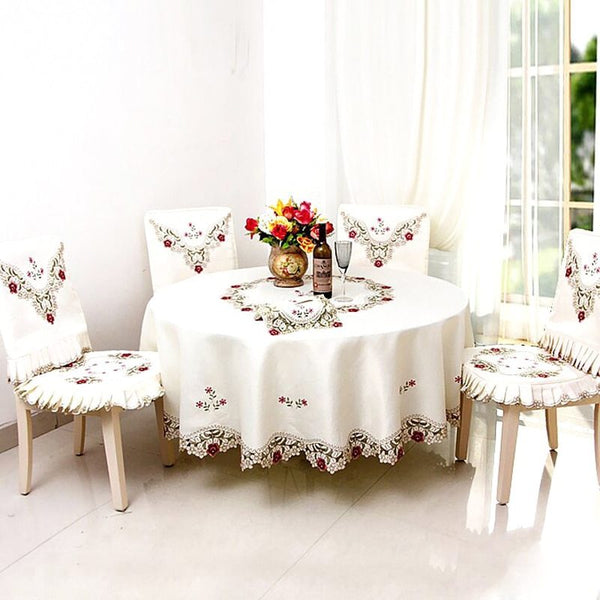 High-end embroidered tablecloth