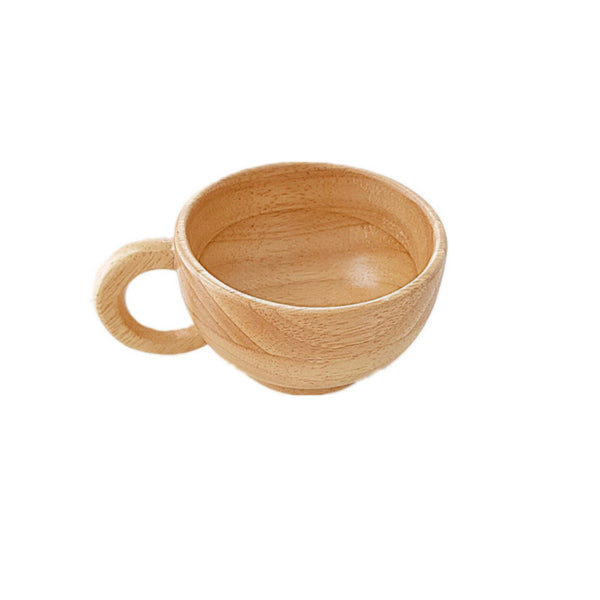 Coffee Cup With Handle Wooden Vintage