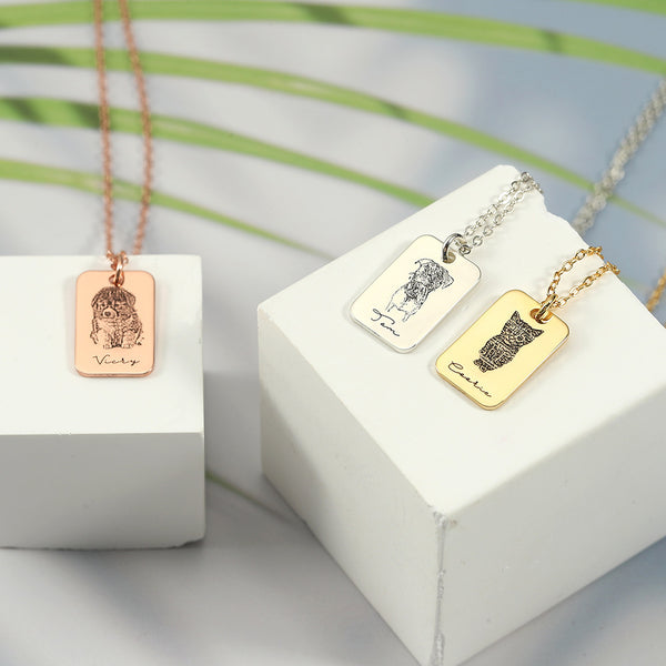 Personalized Photo Memorial Pet Pendant Necklace