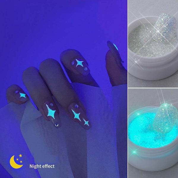 Nail Art Jewelry Glowing Sugar Glow Powder